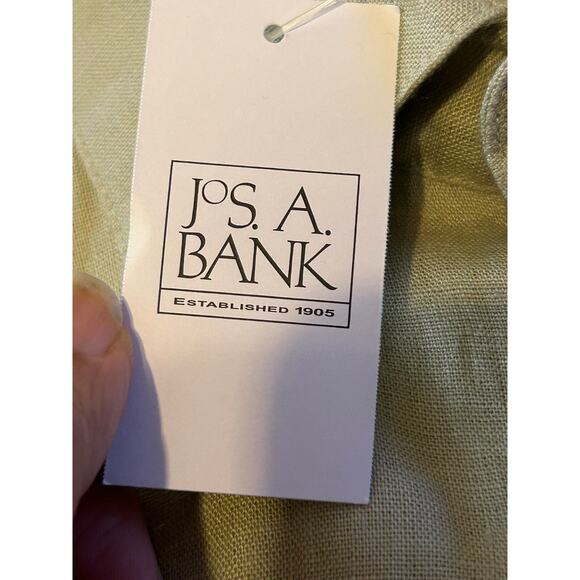 Joseph Abboud Linen Button Up Shirt Mens XL Green Short Sleeve Summer - Picture 9 of 9